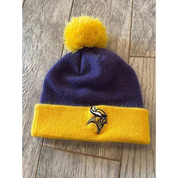 Minnesota Vikings NFL New Era Stocking Cap Hat Football Pom Pom Beanie SKOL - Picture 5 of 5